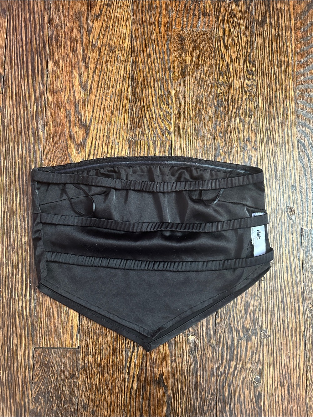Adika Black Satin Tube Top - Picture 2 of 2